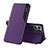 Coque Portefeuille Livre Cuir Etui Clapet QH1 pour Huawei Honor X6 5G Violet