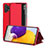 Coque Portefeuille Livre Cuir Etui Clapet QH1 pour Samsung Galaxy M32 5G Rouge