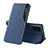Coque Portefeuille Livre Cuir Etui Clapet QH1 pour Samsung Galaxy M40S Bleu