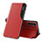 Coque Portefeuille Livre Cuir Etui Clapet QH1 pour Samsung Galaxy M44 5G Rouge