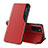 Coque Portefeuille Livre Cuir Etui Clapet QH1 pour Samsung Galaxy Quantum4 5G Rouge