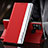 Coque Portefeuille Livre Cuir Etui Clapet QH3 pour Samsung Galaxy M21s Rouge