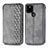 Coque Portefeuille Livre Cuir Etui Clapet S01D pour Google Pixel 4a 5G Gris