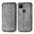 Coque Portefeuille Livre Cuir Etui Clapet S01D pour Google Pixel 4a Gris