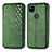 Coque Portefeuille Livre Cuir Etui Clapet S01D pour Google Pixel 4a Vert