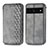 Coque Portefeuille Livre Cuir Etui Clapet S01D pour Google Pixel 7 Pro 5G Gris