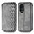 Coque Portefeuille Livre Cuir Etui Clapet S01D pour Huawei Honor 50 Pro 5G Gris