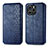 Coque Portefeuille Livre Cuir Etui Clapet S01D pour Huawei Honor 60 SE 5G Bleu