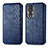 Coque Portefeuille Livre Cuir Etui Clapet S01D pour Huawei Honor 80 5G Bleu