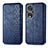 Coque Portefeuille Livre Cuir Etui Clapet S01D pour Huawei Honor 80 Pro Flat 5G Bleu