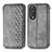 Coque Portefeuille Livre Cuir Etui Clapet S01D pour Huawei Honor 90 5G Gris