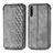 Coque Portefeuille Livre Cuir Etui Clapet S01D pour Huawei Honor 9X Gris