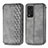 Coque Portefeuille Livre Cuir Etui Clapet S01D pour Huawei Honor V40 5G Gris