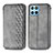 Coque Portefeuille Livre Cuir Etui Clapet S01D pour Huawei Honor X6S Gris