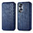 Coque Portefeuille Livre Cuir Etui Clapet S01D pour Huawei Honor X7b Bleu