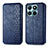 Coque Portefeuille Livre Cuir Etui Clapet S01D pour Huawei Honor X8b Bleu