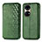 Coque Portefeuille Livre Cuir Etui Clapet S01D pour Huawei P50e Vert