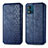 Coque Portefeuille Livre Cuir Etui Clapet S01D pour Motorola Moto E13 Bleu