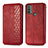 Coque Portefeuille Livre Cuir Etui Clapet S01D pour Motorola Moto E30 Rouge