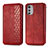 Coque Portefeuille Livre Cuir Etui Clapet S01D pour Motorola Moto E32 Rouge