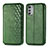 Coque Portefeuille Livre Cuir Etui Clapet S01D pour Motorola Moto E32 Vert