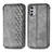 Coque Portefeuille Livre Cuir Etui Clapet S01D pour Motorola Moto E32s Gris