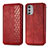 Coque Portefeuille Livre Cuir Etui Clapet S01D pour Motorola Moto E32s Rouge