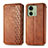 Coque Portefeuille Livre Cuir Etui Clapet S01D pour Motorola Moto Edge 40 5G Marron