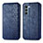 Coque Portefeuille Livre Cuir Etui Clapet S01D pour Motorola Moto Edge S30 5G Bleu