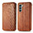 Coque Portefeuille Livre Cuir Etui Clapet S01D pour Motorola Moto Edge S30 5G Marron