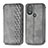 Coque Portefeuille Livre Cuir Etui Clapet S01D pour Motorola Moto G Play Gen 2 Gris