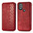 Coque Portefeuille Livre Cuir Etui Clapet S01D pour Motorola Moto G Play Gen 2 Rouge