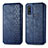 Coque Portefeuille Livre Cuir Etui Clapet S01D pour Motorola Moto G Pure Bleu