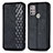 Coque Portefeuille Livre Cuir Etui Clapet S01D pour Motorola Moto G10 Power Noir