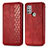 Coque Portefeuille Livre Cuir Etui Clapet S01D pour Motorola Moto G10 Rouge