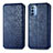 Coque Portefeuille Livre Cuir Etui Clapet S01D pour Motorola Moto G31 Bleu