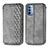 Coque Portefeuille Livre Cuir Etui Clapet S01D pour Motorola Moto G31 Gris