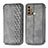 Coque Portefeuille Livre Cuir Etui Clapet S01D pour Motorola Moto G40 Fusion Gris