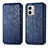 Coque Portefeuille Livre Cuir Etui Clapet S01D pour Motorola Moto G53 5G Bleu