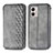 Coque Portefeuille Livre Cuir Etui Clapet S01D pour Motorola Moto G53 5G Gris