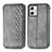 Coque Portefeuille Livre Cuir Etui Clapet S01D pour Motorola Moto G54 5G Gris