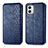 Coque Portefeuille Livre Cuir Etui Clapet S01D pour Motorola Moto G73 5G Bleu