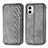 Coque Portefeuille Livre Cuir Etui Clapet S01D pour Motorola Moto G73 5G Gris