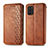 Coque Portefeuille Livre Cuir Etui Clapet S01D pour Nokia G100 Marron