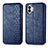 Coque Portefeuille Livre Cuir Etui Clapet S01D pour Nothing Phone 2 Bleu