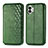 Coque Portefeuille Livre Cuir Etui Clapet S01D pour Nothing Phone 2 Vert