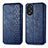 Coque Portefeuille Livre Cuir Etui Clapet S01D pour Oppo A18 Bleu