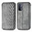 Coque Portefeuille Livre Cuir Etui Clapet S01D pour Oppo A74 5G Gris