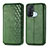 Coque Portefeuille Livre Cuir Etui Clapet S01D pour Oppo Reno5 A Vert