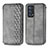 Coque Portefeuille Livre Cuir Etui Clapet S01D pour Oppo Reno6 Pro+ Plus 5G Gris